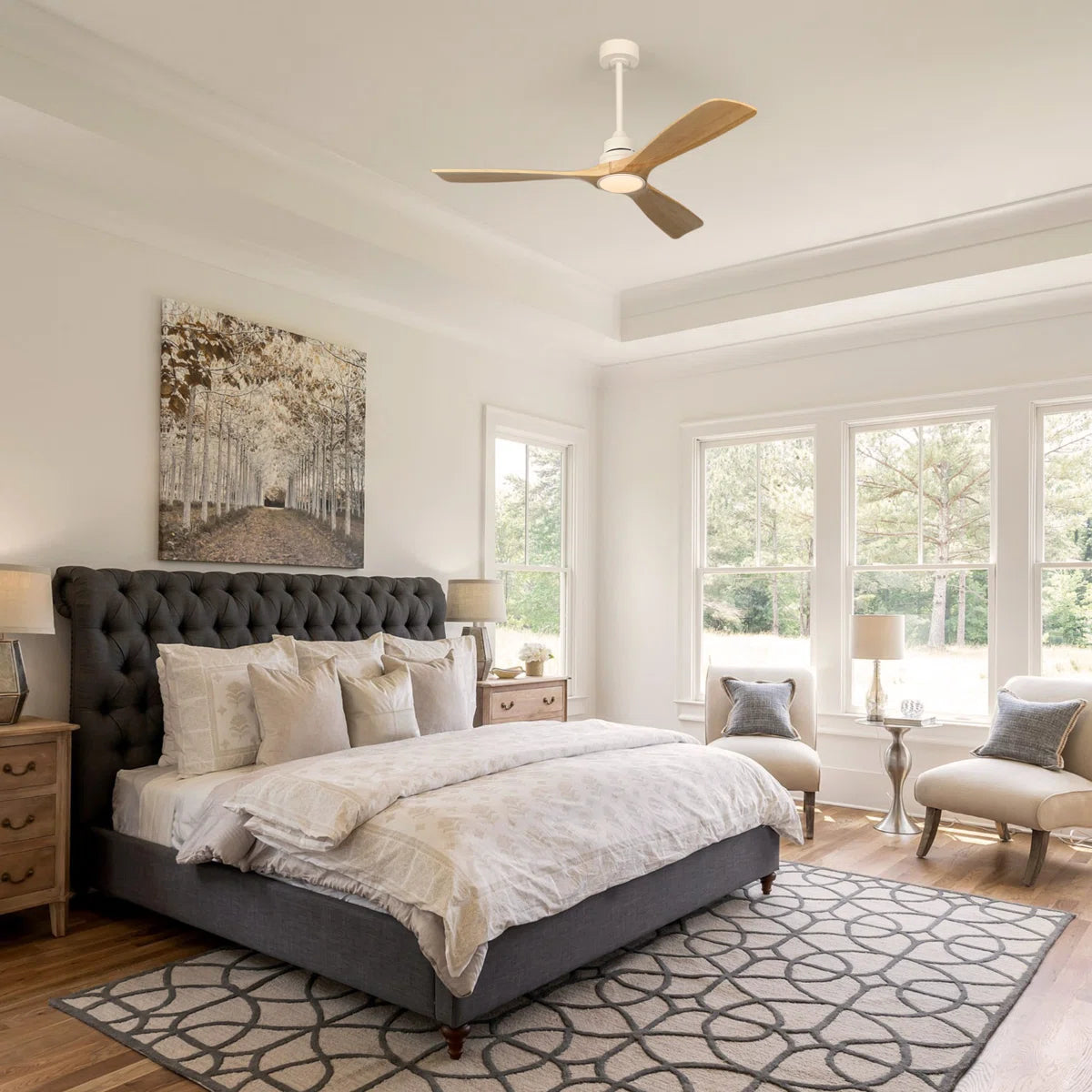 Karlena 52'' Ceiling Fan with LED Lights and Remote Control