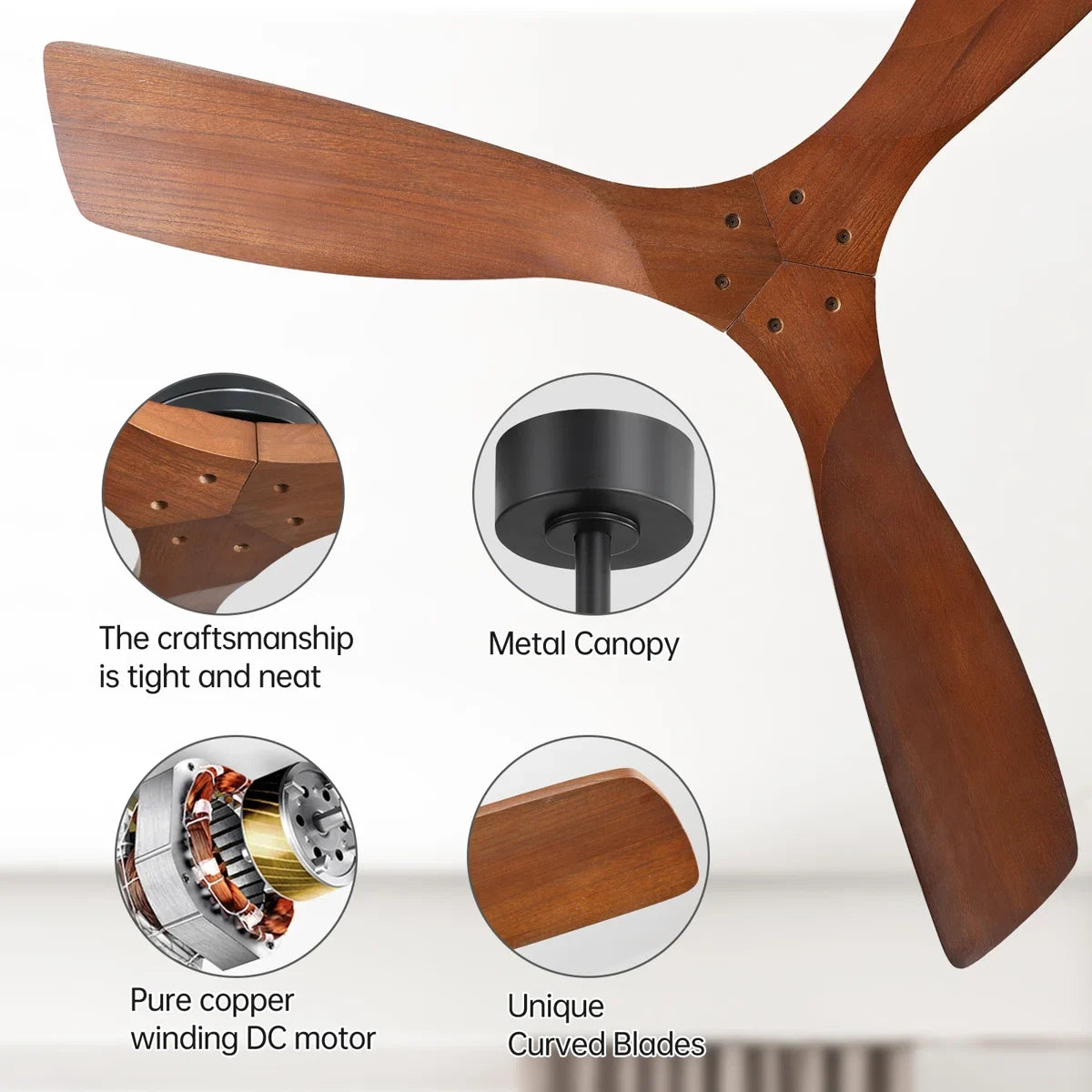 Nicola 52" 3 - Blade Standard Ceiling Fan with Remote Control