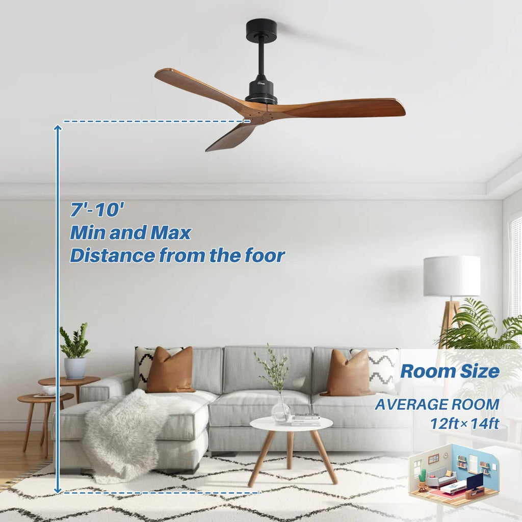 Nicola 52" 3 - Blade Standard Ceiling Fan with Remote Control